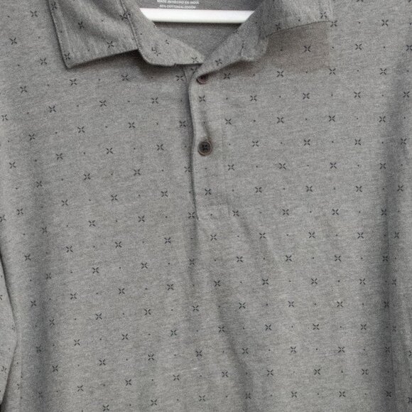 George Gray Polo Shirt With Small Cross Pattern Size 2XL (50-52) Cotton Blend Ca - Picture 3 of 8